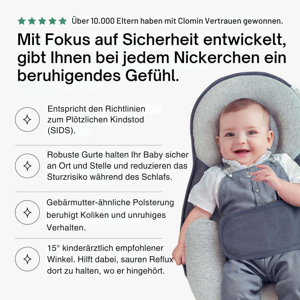TraumWiege™ – Für Reflux, Koliken & besseren Schlaf